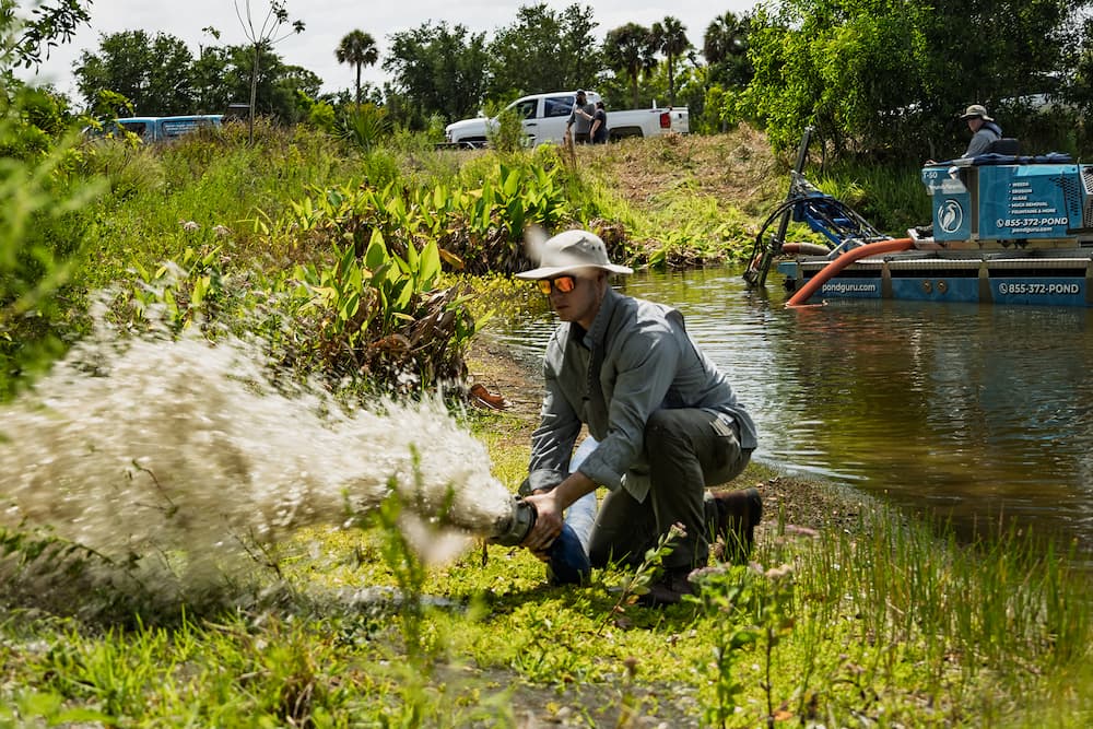 Pond Guru hydraulic pond dredging services