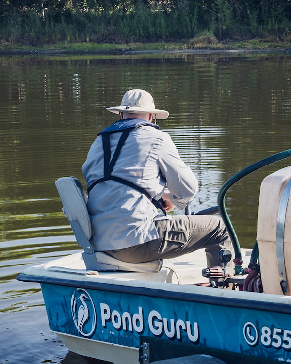 Pond Guru lake management services site visit